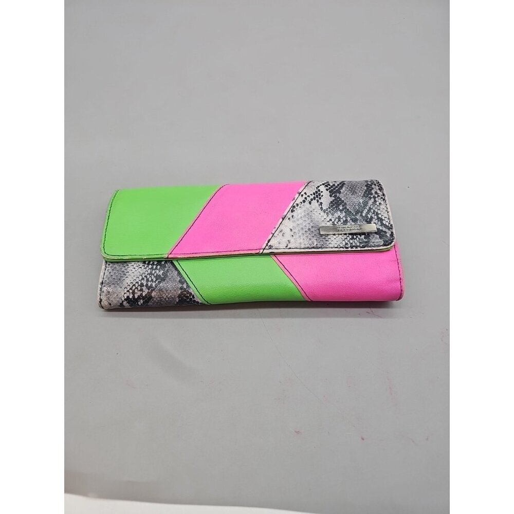 Kenneth Cole Reaction My Big Fat Snakeskin‎ Wallet Colorblock With Coin Purse